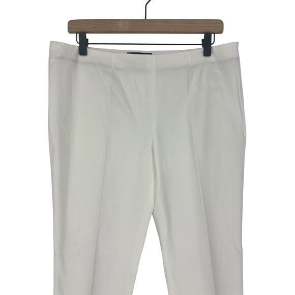 Piazza Sempione Emanuela White Cotton Blend Side-Zip Trousers Made in Italy - Picture 4 of 10